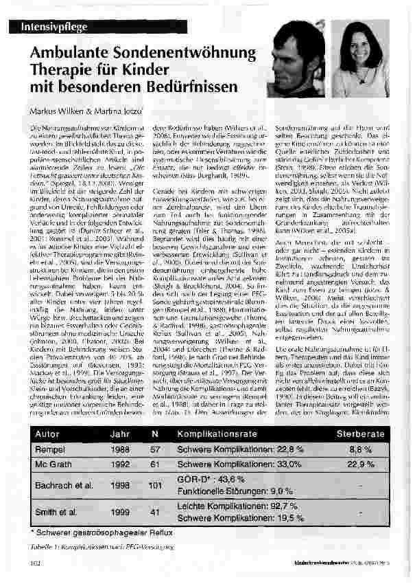 Vorschauseite 1: Ambulante Sondenentwöhnung Therapie für Kindermit besonderen Bedürfnissen