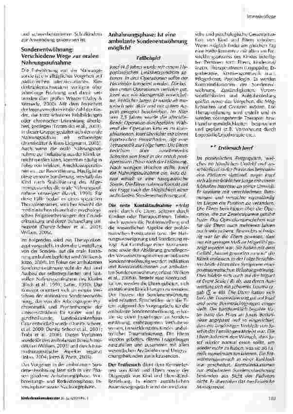 Vorschauseite 2: Ambulante Sondenentwöhnung Therapie für Kindermit besonderen Bedürfnissen