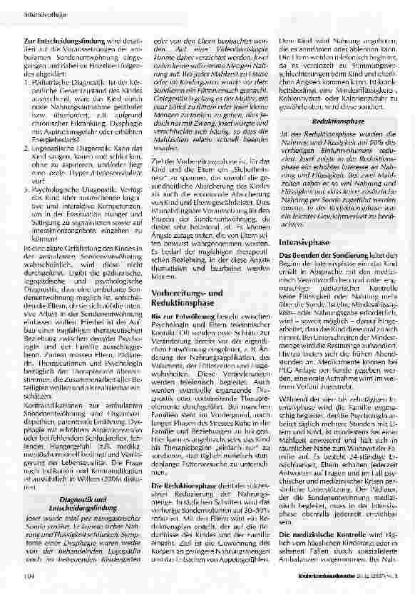 Vorschauseite 3: Ambulante Sondenentwöhnung Therapie für Kindermit besonderen Bedürfnissen
