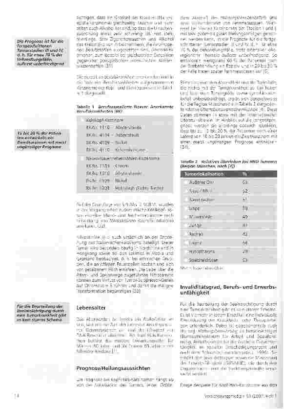Vorschauseite 4: Versicherungsrelevante Aspekte bei Karzinomen der Kopf-Hals-Region: Disposition, Exposition, Prognose
