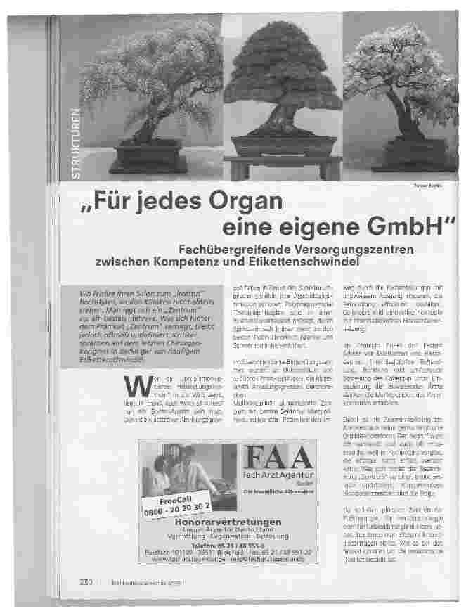 Vorschauseite 1: Für jedes Organ eine eigene GmbH