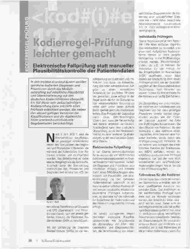 Vorschauseite 1: Kodierregel-Prüfung leichter gemacht