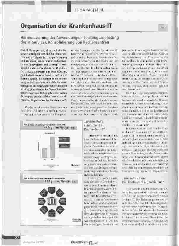 Vorschauseite 1: Organisation der Krankenhaus-IT
