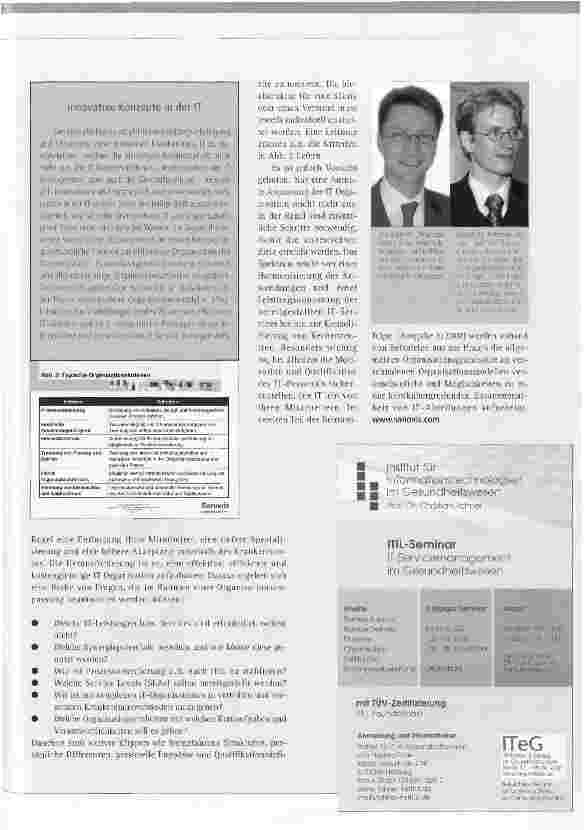 Vorschauseite 2: Organisation der Krankenhaus-IT