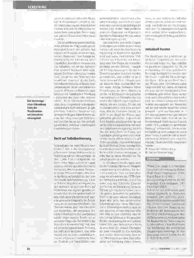 Vorschauseite 3: Sinn und Unsinn zusätzlicher Screenings für Neugeborene