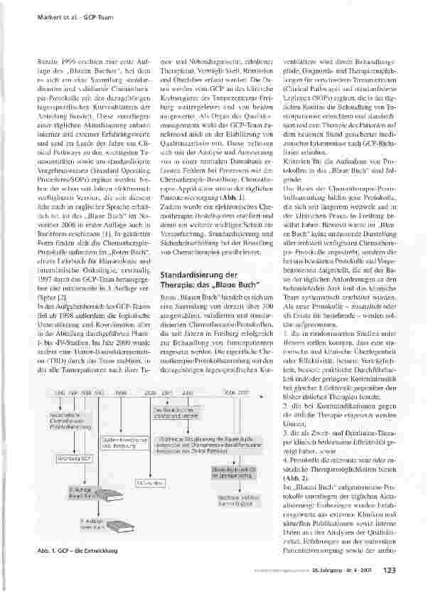 Vorschauseite 2: Optimierung der Therapiesicherheit und -kontrolle von Tumorpatienten durch das GCP-Team