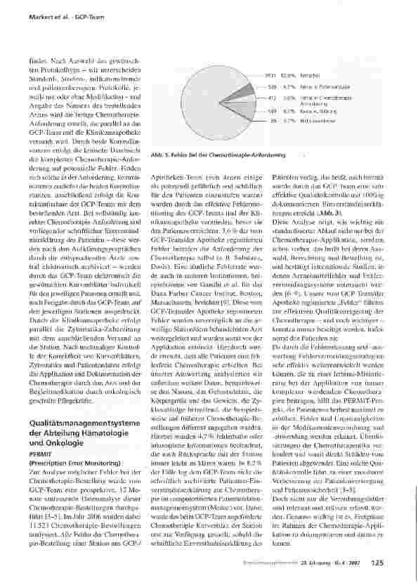Vorschauseite 4: Optimierung der Therapiesicherheit und -kontrolle von Tumorpatienten durch das GCP-Team