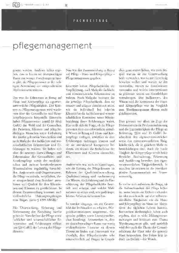 Vorschauseite 3: pflegemanagement hautund körperpflege