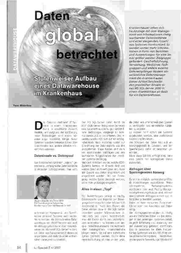 Vorschauseite 1: Daten global betrachtet