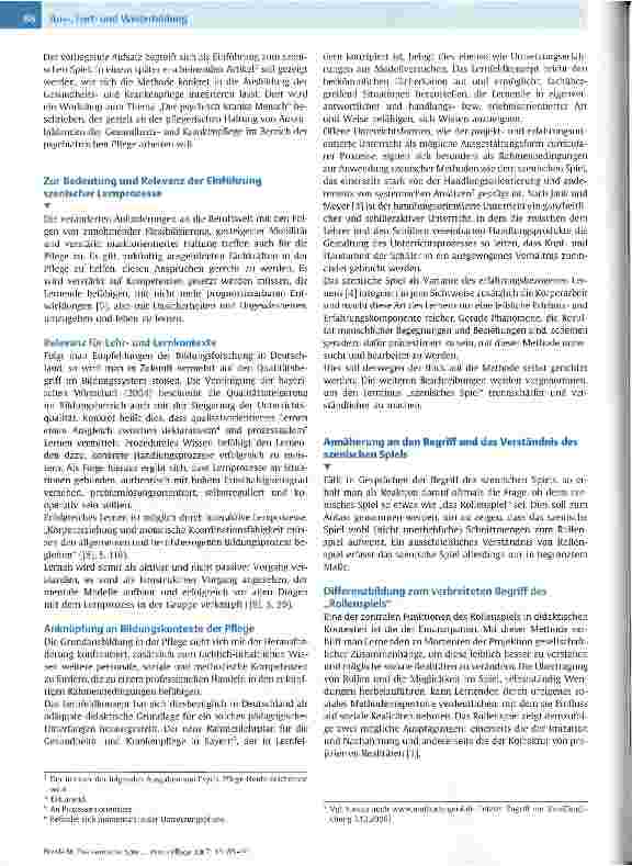 Vorschauseite 2: Das szenische Spiel in der Pflegebildung eine allgemeine Einführung
