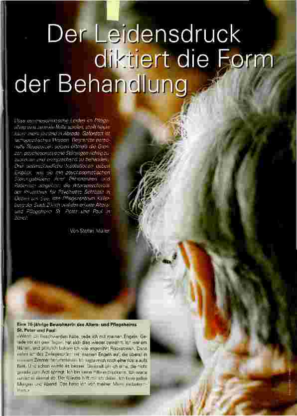 Vorschauseite 1: Der Leidensdruck diktiert die Form der Behandlung