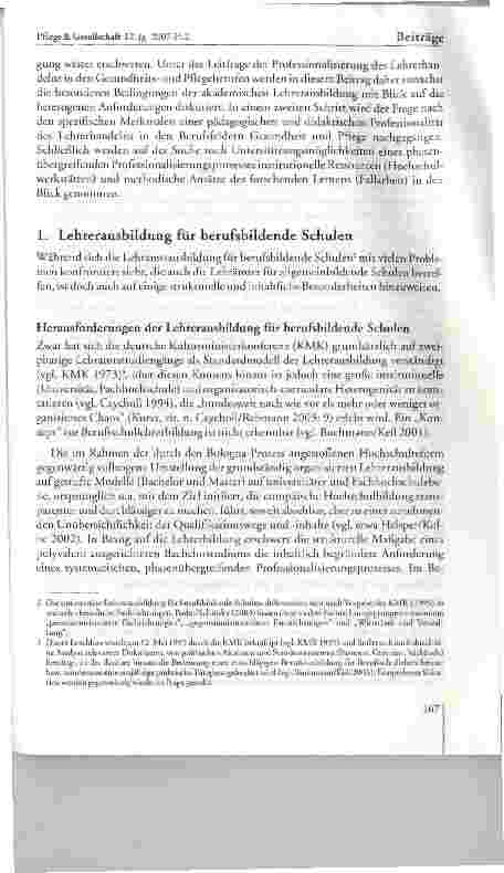 Vorschauseite 3: Professionelles Lehrerhandeln in Gesundheit und Pflege