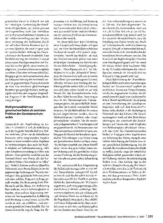 Vorschauseite 6: Genetische (Individual- ) Informationen aus Sicht des Datenschutzrechts