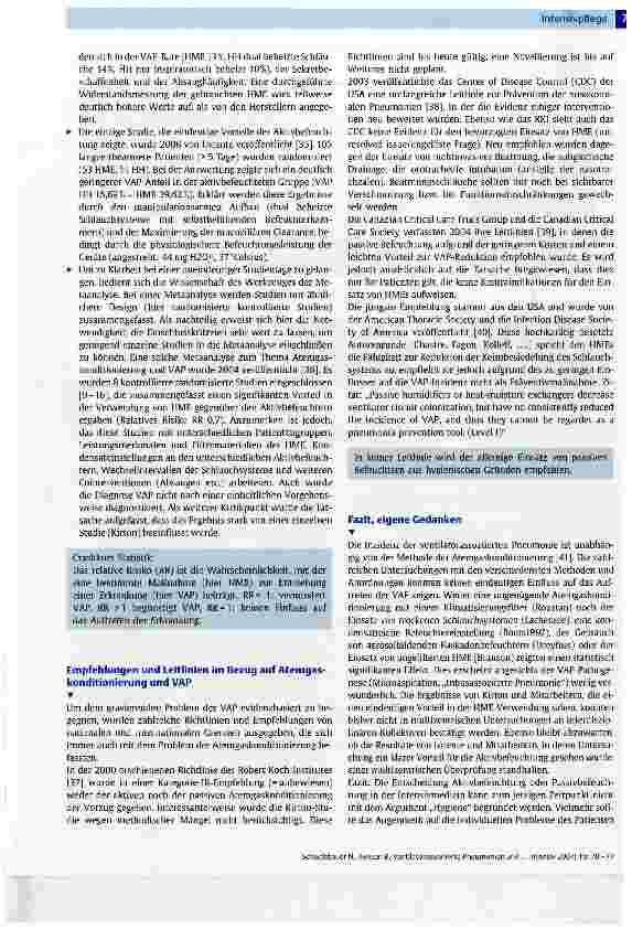 Vorschauseite 6: Ventilatorassoziierte Pneumonien und aktive Atemgaskonditionierung: Gibt es einen gesicherten Zusammenhang?