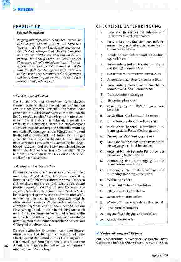 Vorschauseite 3: Krisen in der Betreuung