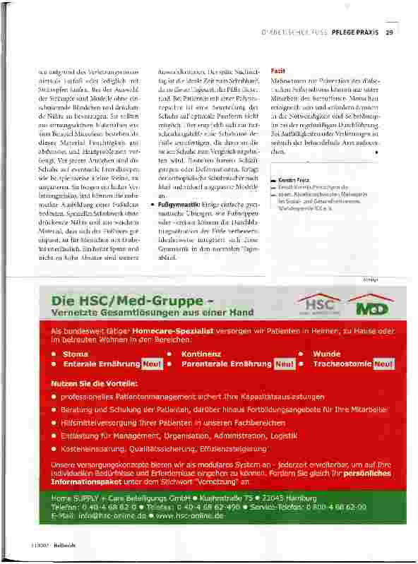 Vorschauseite 3: Prävention des diabetischen Fußsyndroms