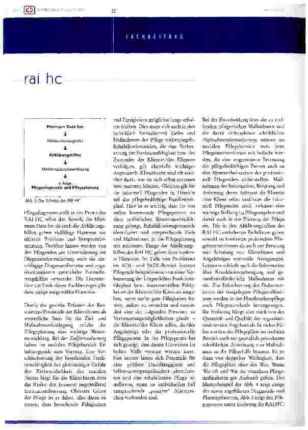 Vorschauseite 3: Pflegediagnostik und Pflegeplanung in der Hauskrankenpflege auf Basis des rai hc