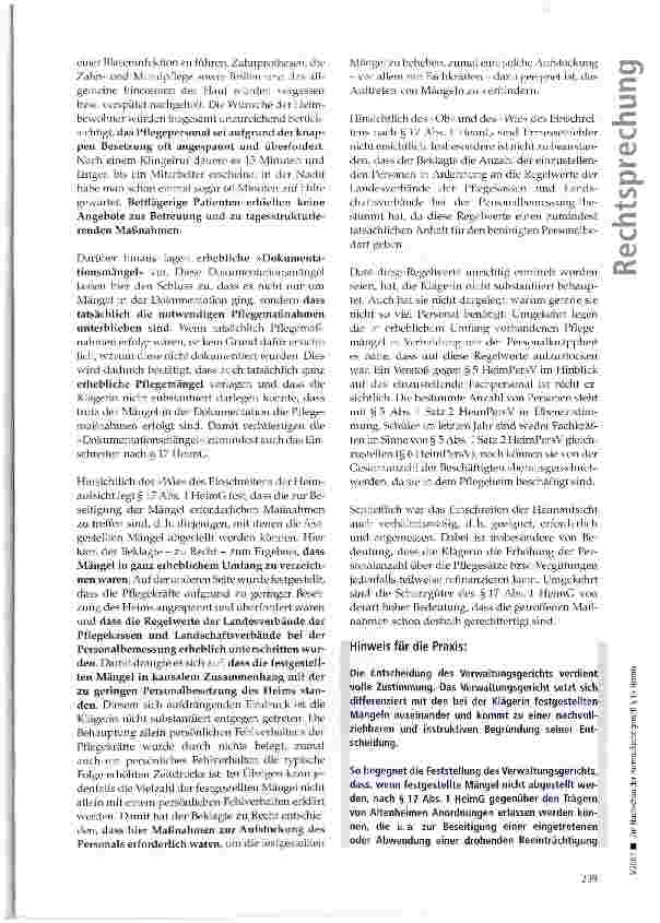 Vorschauseite 5: Zur Nachschau der Heimaufsicht gemäß § 15HeimG