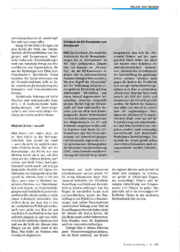 Vorschauseite 4: Inszenierte Politik - Ein folgenreicher Wandel