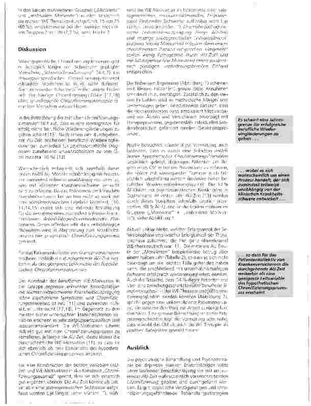 Vorschauseite 4: Sozialmedizinische Ergebnisse im Case Management depressiv kranker Erwerbstätiger differenziert nach einem hypothetischen Chronifizierungsmaß