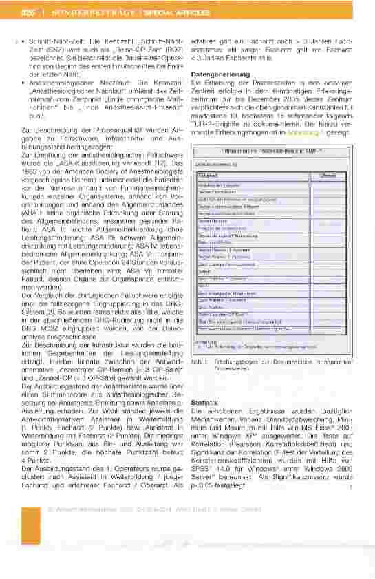Vorschauseite 3: Apoptose im DRG-System: Weiterbildung und dezentrale Strukturen verhindern wettbewerbsfähige intraoperative Prozesszeiten