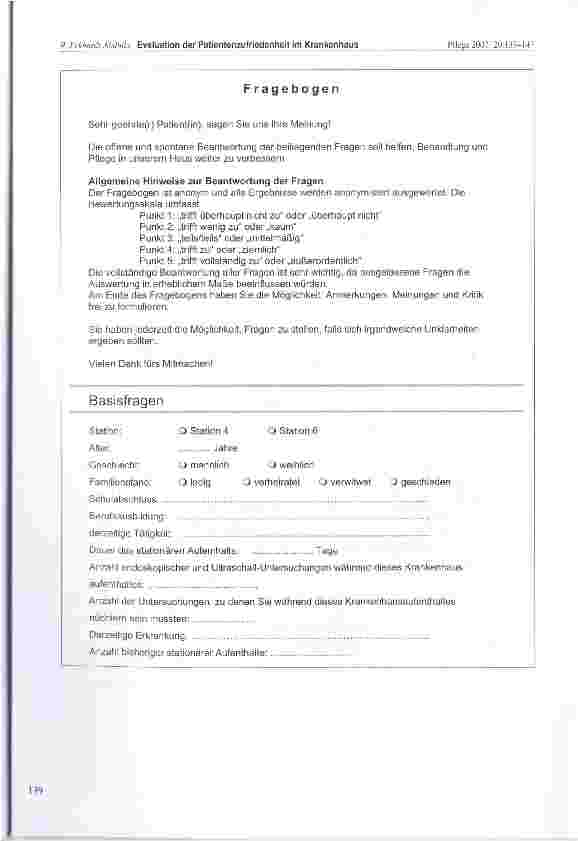 Vorschauseite 3: Evaluation der Patientenzufriedenheit als qualitätssichernde Maßnahme im Krankenhaus in einer gastroenterologischen Abteilung