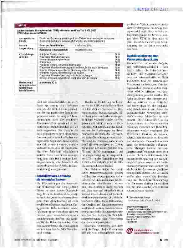 Vorschauseite 3: Vorgaben für eine gute Rehabilitation