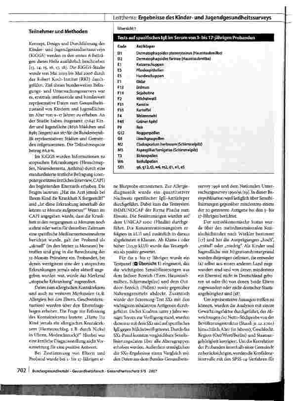 Vorschauseite 2: Allergische Erkrankungen