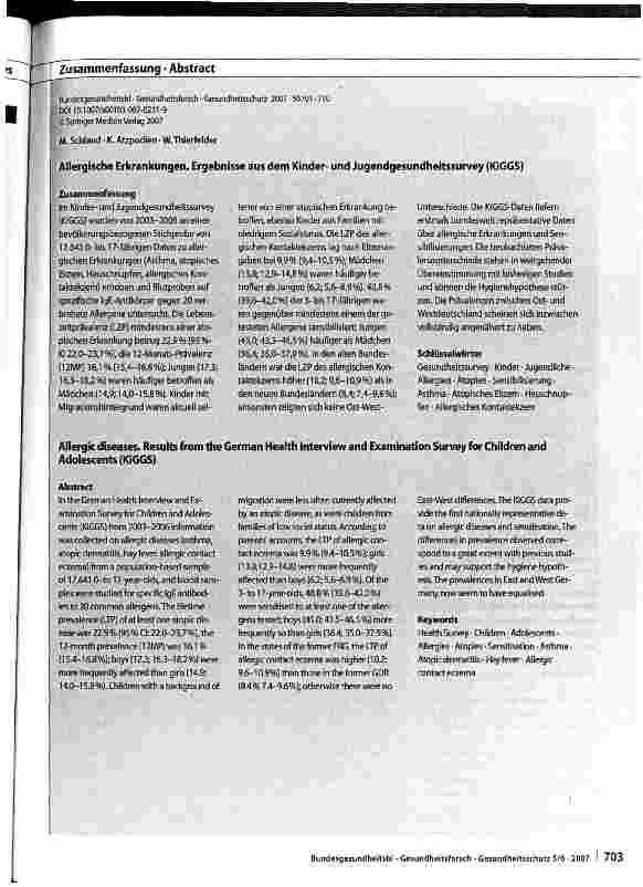 Vorschauseite 3: Allergische Erkrankungen