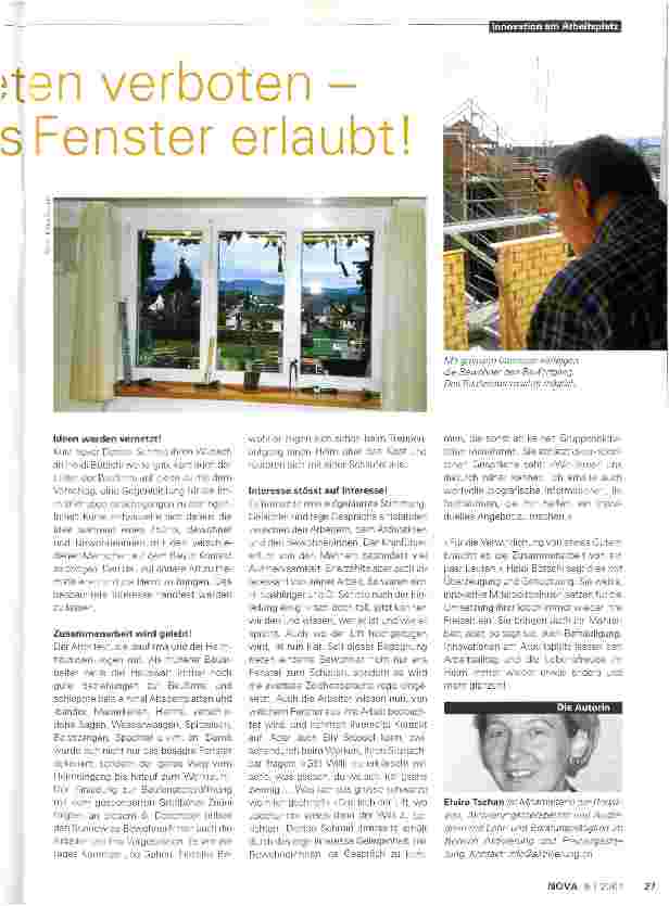 Vorschauseite 2: Baustelle betreten verboten- Blick durchs Fenster erlaubt!