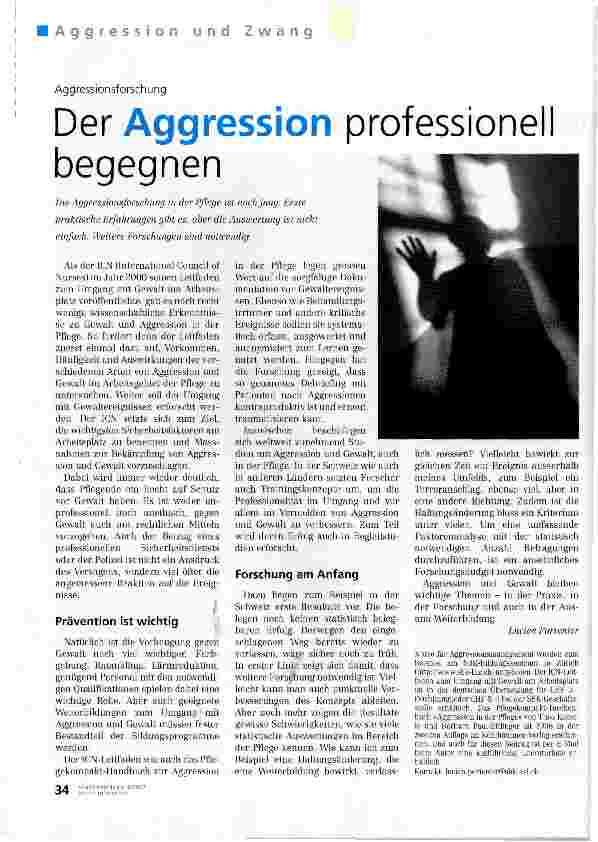 Vorschauseite 1: Der Aggression professionel begegnen