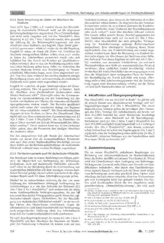 Vorschauseite 5: Befristung von Arbeitsverhältnissen im Hochschulbereich -Wissenschaftszeitvertragsgesetz in Kraft getreten