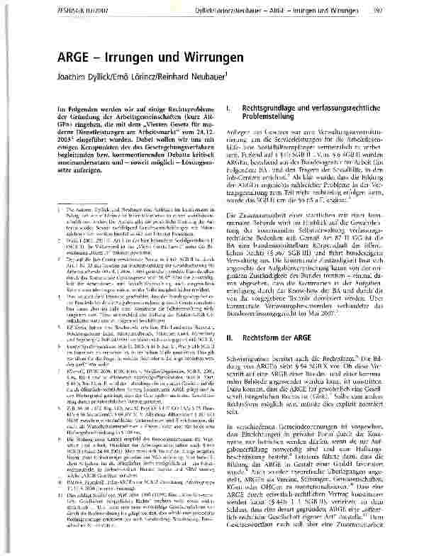 Vorschauseite 1: ARGE - Irrungen und Wirrungen