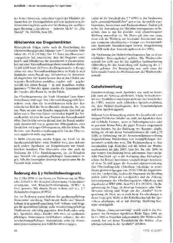 Vorschauseite 2: Veränderungen für Apotheker