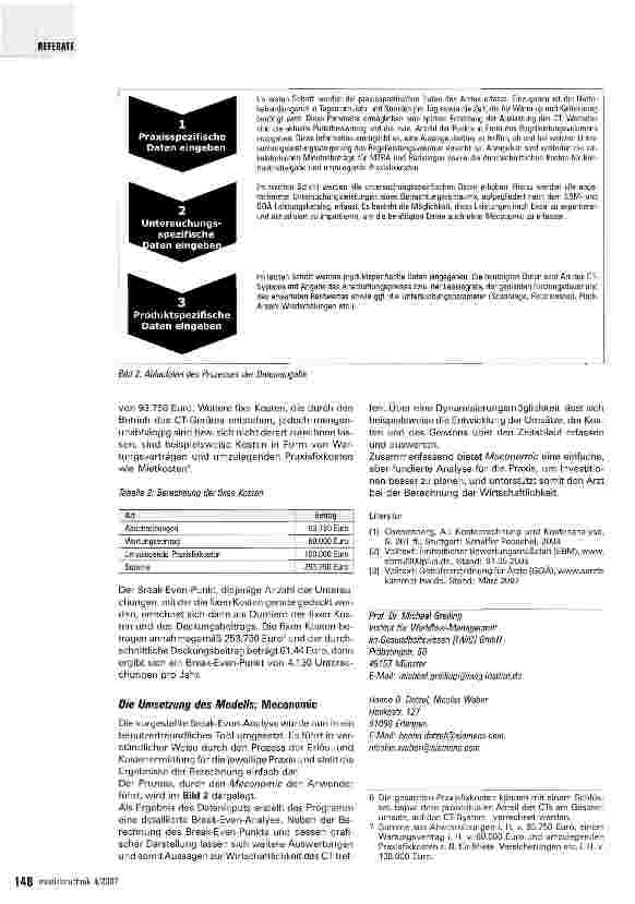 Vorschauseite 3: Wirtschaftlichkeitsanalyse für Computertomographen