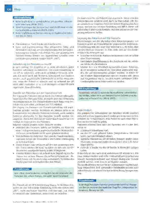 Vorschauseite 3: Hygiene in der Intensivpflege -Infektionsprophylaktische Maßnahmen postoperativer Infektionen im Operationsgebiet