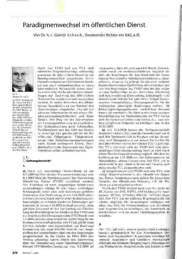 Vorschauseite 1: Paradigmenwechsel im öffentlichen Dienst