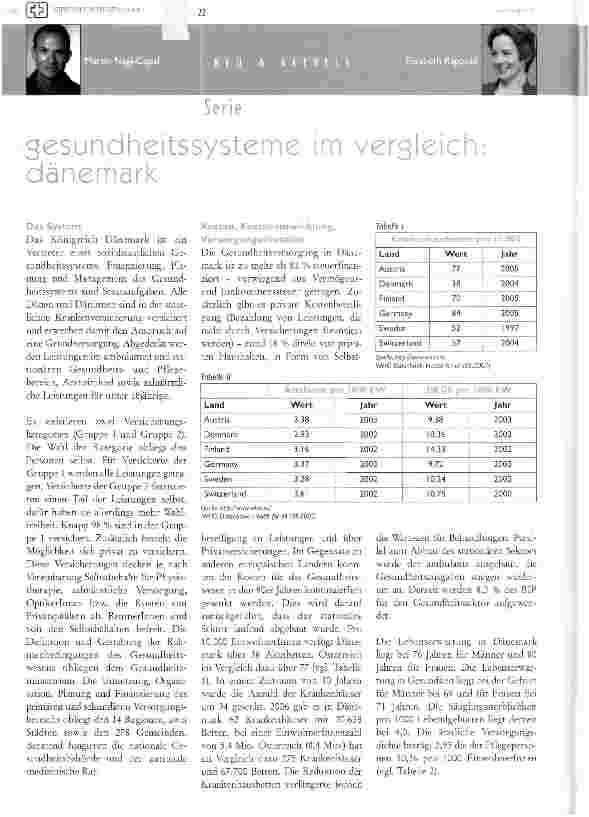 Vorschauseite 1: Gesundheitssysteme im Vergleich: Dänemark