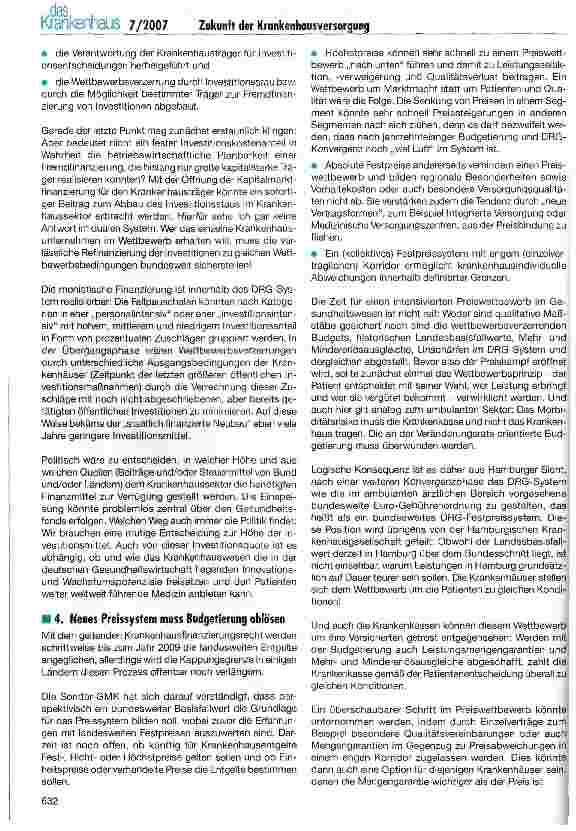 Vorschauseite 2: Zukunft der Krankenhausversorgung