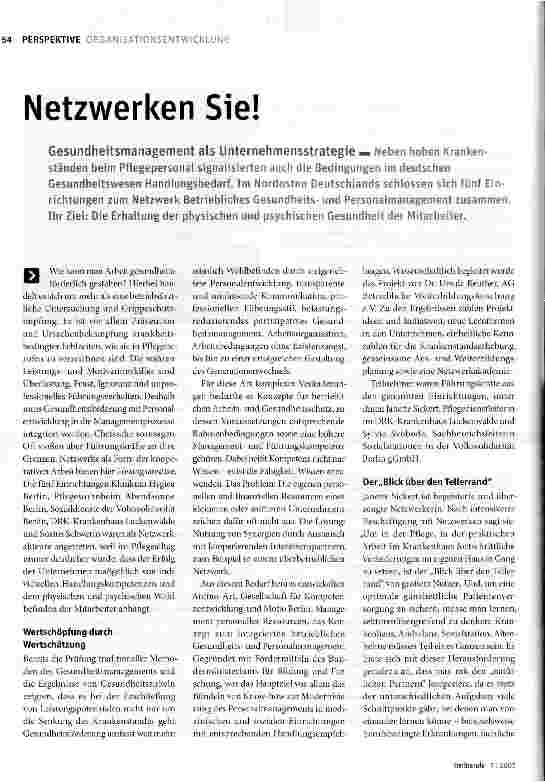 Vorschauseite 1: Netzwerken Sie!