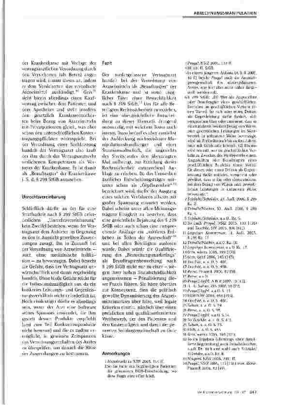 Vorschauseite 4: Bestechlichkeit und Bestechung von niedergelassenen Ärzten