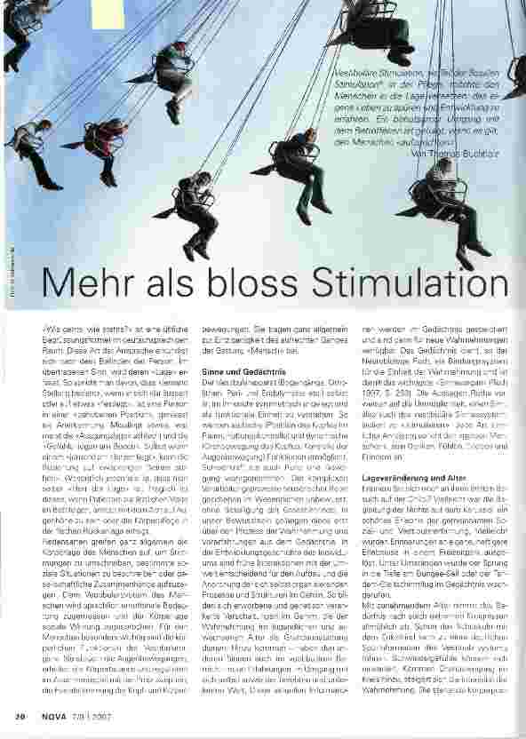 Vorschauseite 1: Mehr als bloss Stimulation