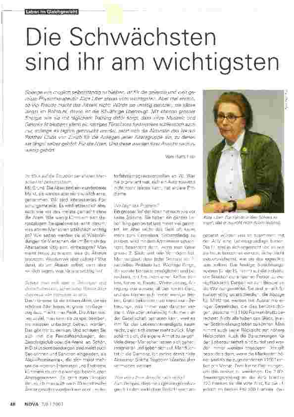 Vorschauseite 1: Die Schwächsten sind ihr am wichtigsten