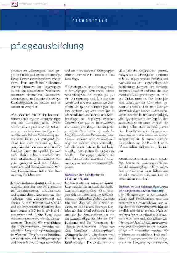 Vorschauseite 5: Qualitätsverbesserung der Pflegeausbildung für die Langzeitpflege