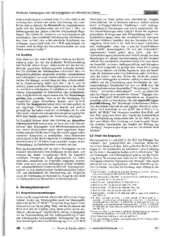 Vorschauseite 2: Herausgabe von Schmiergeldern im öffentlichen Dienst