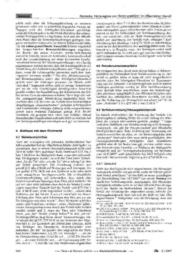 Vorschauseite 5: Herausgabe von Schmiergeldern im öffentlichen Dienst