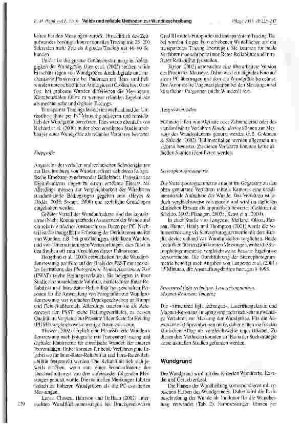 Vorschauseite 5: Valide und reliable Methoden zur Wundbeschreibung von Dekubitus und Ulcus cruris - Eine systematischeLiteraturübersicht