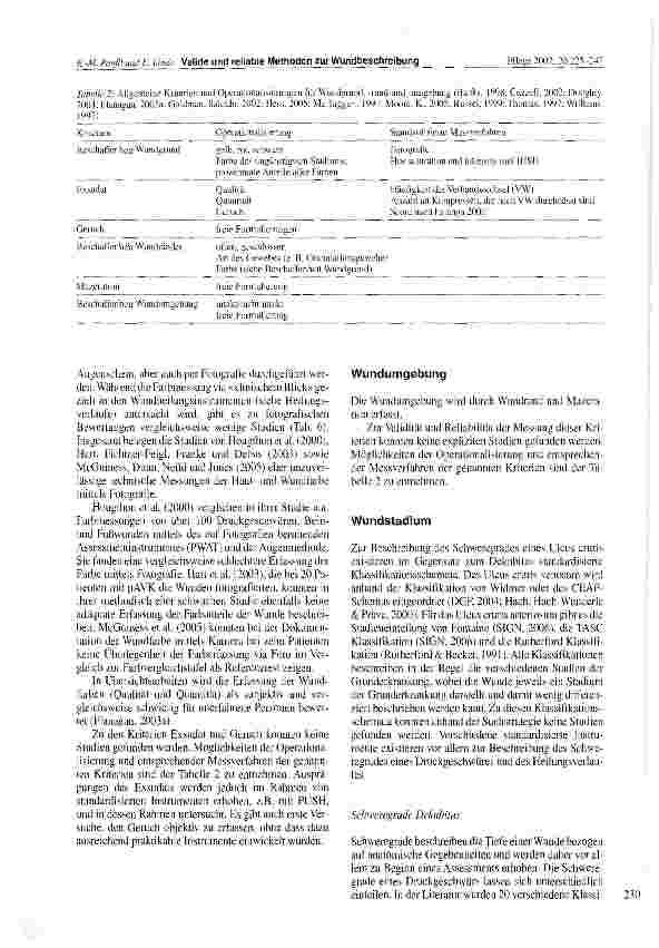 Vorschauseite 6: Valide und reliable Methoden zur Wundbeschreibung von Dekubitus und Ulcus cruris - Eine systematischeLiteraturübersicht