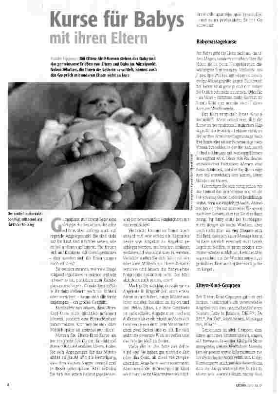 Vorschauseite 1: Kurse für Babys mit ihren Eltern