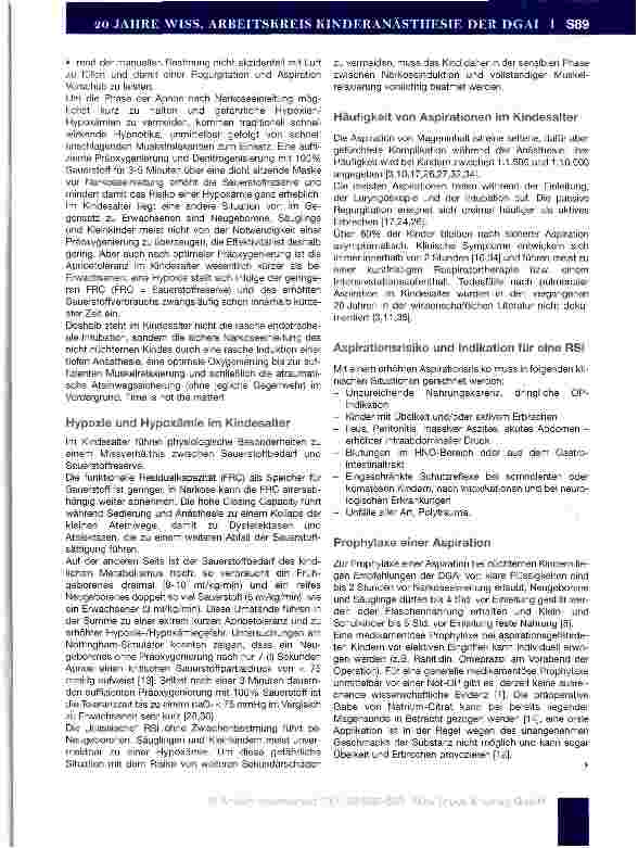 Vorschauseite 2: Handlungsempfehlung zur Rapid-Sequence-Induction im Kindesalter
